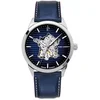 Image de Pierre Lannier Monarck 316F166 Horloge - Leer - Blauw - Ø 43 mm