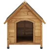 Image de Honden huisje hout "Doggy" - 77 x 82 x 88 cm - Beige - lichtbruin