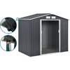 Image de Tuinhuisje metaal - "Vegas" - 2,7 m² met goot - Grijs
