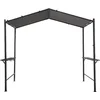 Image de Pergola barbecue overkapping metaal aanbouw luifel zonwering - 277 x 149 cm - Antraciet