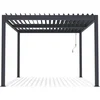 Image de Pergola terrasoverkapping zonwering verstelbaar aluminium "Windsor" - 3 x 4 m - Antraciet