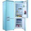 Image de Helvetia Retro Koel-vriescombinatie HRCBGR300PELB1 - Hemelsblauw - 300L - Led Verlichting- XL - 192 cm hoog