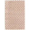 Image de sweeek - Oud roze en crème shaggy tapijt