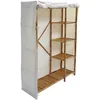 Image de sweeek - Kledingkast van bamboe met hangruimte en 3 planken 110cm - fidji