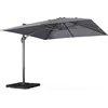 Image de sweeek - Offset vierkante parasol 3x3m top of the range excentrisch 360° draaibaar + set van 4 verzwaarde tegels 50x50cm