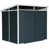 Image de sweeek - Kunststof tuinhuisje 4,55 m², antraciet, met ventilatiegat en grote toegangsdeur, 238 x 190 x 215 cm