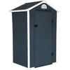 Image de sweeek - Kunststof tuinhuisje 1,39 m², antraciet, aluminium en stalen frame, 134 x 104 x 204cm