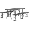 Image de sweeek - Fiesta opvouwbare receptie tafel en plastic banken 180cm, campingtafel