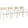 Image de sweeek - Set van 4 stapelbare tuinstoelen savannah van aluminium en textileen, 57,5 x 54 x 86 cm