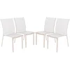 Image de sweeek - Set van 4 stapelbare tuinstoelen van aluminium en textileen 64,5 x 45,5 x 89,5 cm - buffalo