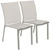 Image de sweeek - Set van 2 stapelbare tuinstoelen van aluminium en textileen 64,5 x 45,5 x 89,5 cm - buffalo