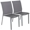Image de sweeek - Set van 2 stapelbare tuinstoelen van aluminium en textileen 64,5 x 45,5 x 89,5 cm - buffalo