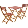 Image de sweeek - Tuinset van acaciahout met 2 opklapbare stoelen en vierkante tafel - hilora