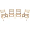 Image de sweeek - Set van 4 ocara tuinstoelen, riet en hout