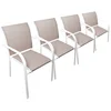 Image de sweeek - Set van 4 tuinstoelen van aluminium en textileen 62 x 55 x 84 cm - amara
