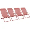 Image de sweeek - Set van 4 opklapbare stoelen van staal / textileen 83 x 88 x 95 cm - livorno
