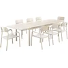 Image de sweeek - Uitschuifbare tuintafel van aluminium, 8 textilene stoelen, 210/300 x 100 x 75,5 cm
