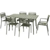 Image de sweeek - Opklapbare tuintafel en 6 stoelen waarvan 2 met armleuning metaal - amélia