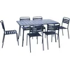 Image de sweeek - Opklapbare tuintafel en 6 stoelen metaal - amélia