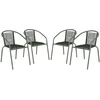Image de sweeek - Set van 4 tuinstoelen van staal en kunststof - tonala