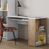 Image de Bureau Meryl 114cm - Eik/wit - Symbiosis - Bureau - Wit; Bruin - Spaanplaat