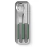 Image de Monbento Slim Box Bestekset to go - RVS - Groen