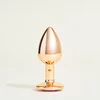 Image de Metalen sierplug Steel met roze kristal