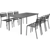 Image de sweeek - Tuintafel en 6 stoelen metaal - amélia