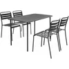 Image de sweeek - Tuintafel en 4 stoelen metaal - amélia