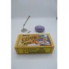 Image de Zeephouder / Zeepstang RVS met Zeepbol Lavendel