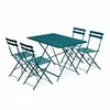 Image de sweeek - Bistrotuinset rechthoekige metalen tafel met vier stoelen inklapbaar - emilia