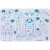 Image de Super Petit Robot - Silicone mini mat met 4 markers