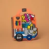 Image de OMY - kleurboek - stickerboek - Yummy - Truck - inclusief 5 krijtjes - kleuren en tekenen - kleurboek voor kinderen - kleurboek voor onderweg