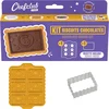 Image de CHEFCLUB, Chocoladekoekjesset, rechthoekige koekjesvorm & siliconen chocoladevorm, bakset voor kinderen vanaf 4 jaar, eenvoudig & creatief bakken