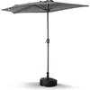 Image de sweeek - Balkonparasol ø250cm   calvi   halve rechte parasol, centrale aluminium mast met opendraaikruk