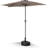 Image de sweeek - Balkonparasol ø250cm   calvi   halve rechte parasol, centrale aluminium mast met opendraaikruk