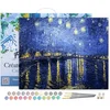 Image de Figured'Art Schilderen op Nummer Volwassenen met lijst - Van Gogh Sterrennacht boven de Rhône - Handwerk acrylverf Kit DIY Compleet - 40x50cm Canvas al ingelijst
