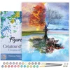 Image de Figured'Art Schilderen op Nummer Volwassenen met lijst - Boom 4 seizoenen - Handwerk acrylverf Kit DIY Compleet - 40x50cm Canvas al ingelijst