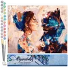 Image de Figured'Art Schilderen op Nummer Volwassenen canvas Panter Sensualiteit - Handwerk acrylverf Kit DIY Compleet - 40x50cm zonder frame