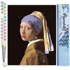 Image de Figured'Art Schilderen op Nummer Volwassenen canvas Vermeer Meisje met de Parel - Handwerk acrylverf Kit DIY Compleet - 40x50cm zonder frame