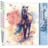 Image de Figured'Art Schilderen op Nummer Volwassenen canvas Geschilderd paard - Handwerk acrylverf Kit DIY Compleet - 40x50cm zonder frame