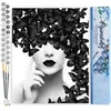 Image de Figured'Art Schilderen op Nummer Volwassenen canvas Vlinder schoonheid - Handwerk acrylverf Kit DIY Compleet - 40x50cm zonder frame