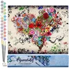 Image de Figured'Art Schilderen op Nummer Volwassenen canvas Liefde Bloemen - Handwerk acrylverf Kit DIY Compleet - 40x50cm zonder frame