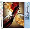 Image de Figured'Art Schilderen op Nummer Volwassenen canvas Wijn Mix - Handwerk acrylverf Kit DIY Compleet - 40x50cm zonder frame