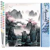 Image de Figured'Art Schilderen op Nummer Volwassenen canvas Chinees landschap - Handwerk acrylverf Kit DIY Compleet - 40x50cm zonder frame
