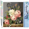 Image de Figured'Art Schilderen op Nummer Volwassenen canvas Boeket van wilde bloemen - Handwerk acrylverf Kit DIY Compleet - 40x50cm zonder frame