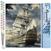 Image de Figured'Art Schilderen op Nummer Volwassenen canvas Oceaangaljoen - Handwerk acrylverf Kit DIY Compleet - 40x50cm zonder frame