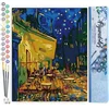 Image de Figured'Art Schilderen op Nummer Volwassenen canvas Van Gogh Café Terras bij Nacht - Handwerk acrylverf Kit DIY Compleet - 40x50cm zonder frame