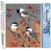 Image de Figured'Art Schilderen op Nummer Volwassenen canvas Vogels en fruitboom - Handwerk acrylverf Kit DIY Compleet - 40x50cm zonder frame