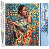 Image de Figured'Art Schilderen op Nummer Volwassenen canvas Vrouw in traditionele kleding - Handwerk acrylverf Kit DIY Compleet - 40x50cm zonder frame